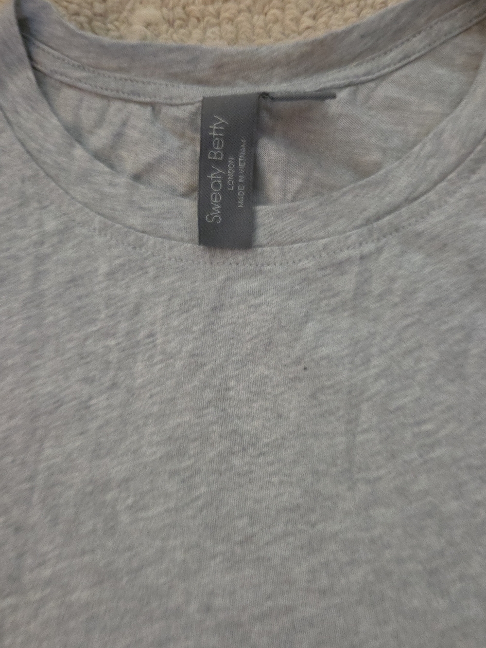 Sweaty Betty Womens Heather Grey Super Soft Performance Activewear Top Shirt, S